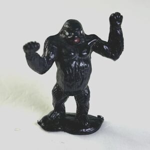 King Kong Plastic Mini Figure Vintage Made Hong Kong 2 inch Tall Silver Cheeks